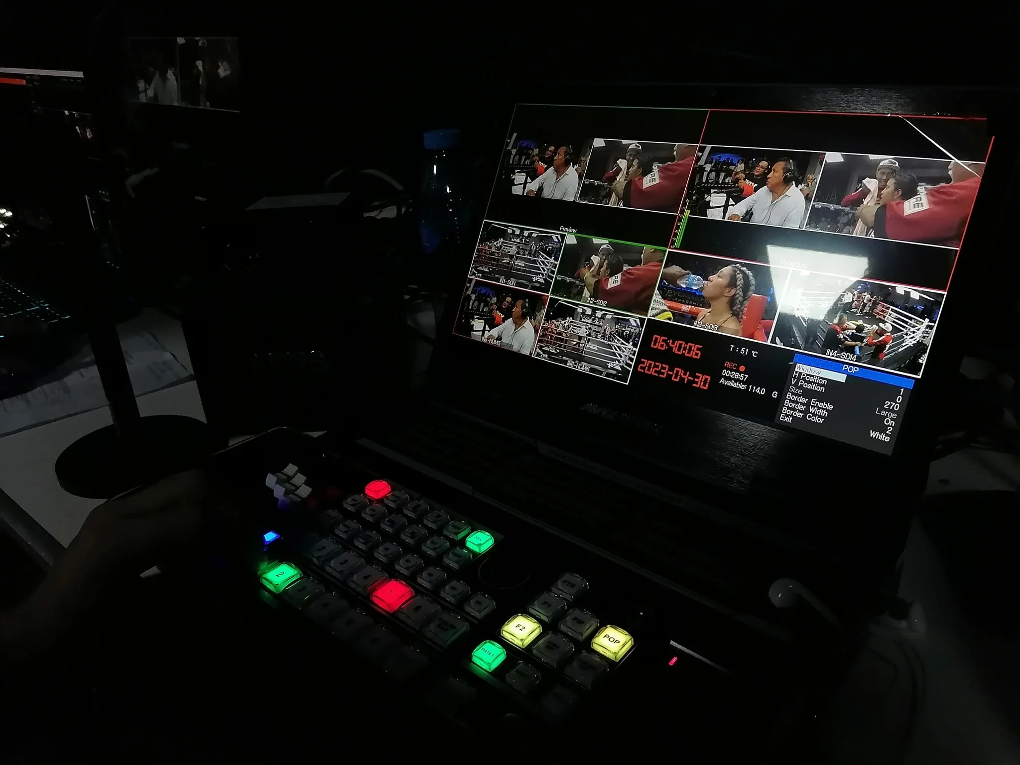 Producción televisiva de boxeo profesional